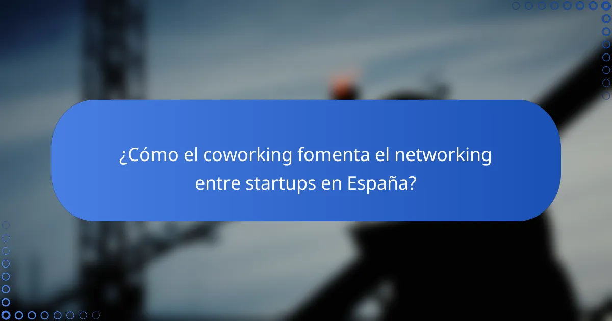 ¿Cómo el coworking fomenta el networking entre startups en España?