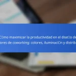 Cómo maximizar la productividad en el diseño de interiores de coworking: colores, iluminación y distribución