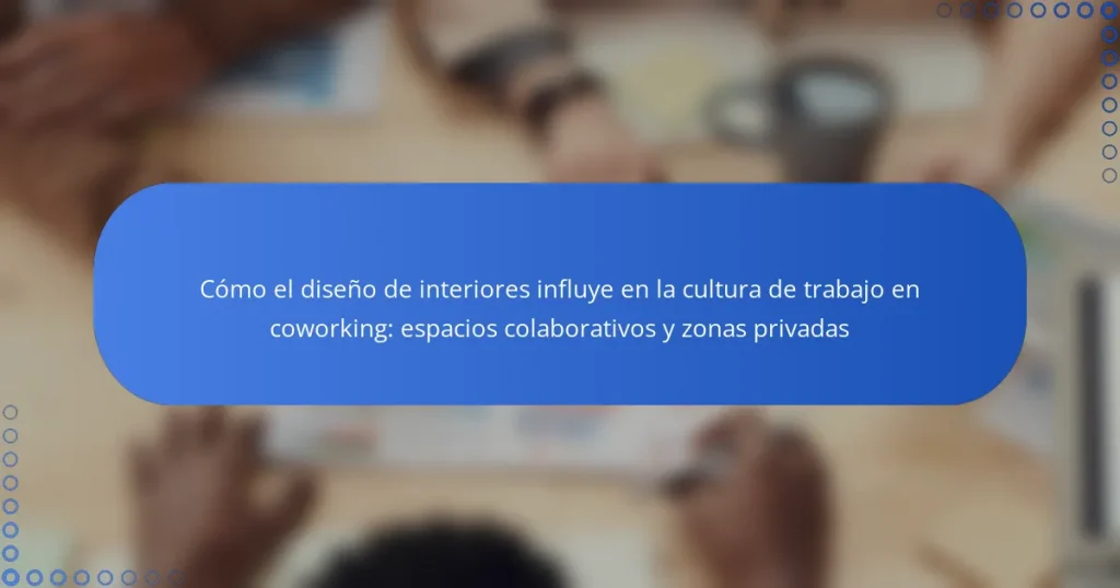 Cómo el diseño de interiores influye en la cultura de trabajo en coworking: espacios colaborativos y zonas privadas