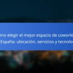 Cómo elegir el mejor espacio de coworking en España: ubicación, servicios y tecnología