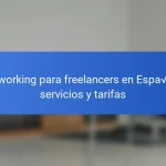 Coworking para freelancers en España: servicios y tarifas