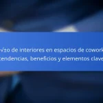 Diseño de interiores en espacios de coworking: tendencias, beneficios y elementos clave