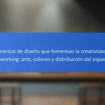 Elementos de diseño que fomentan la creatividad en coworking: arte, colores y distribución del espacio