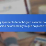 Equipamiento tecnológico esencial para espacios de coworking: lo que no puede faltar