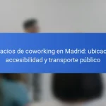 Espacios de coworking en Madrid: ubicación, accesibilidad y transporte público