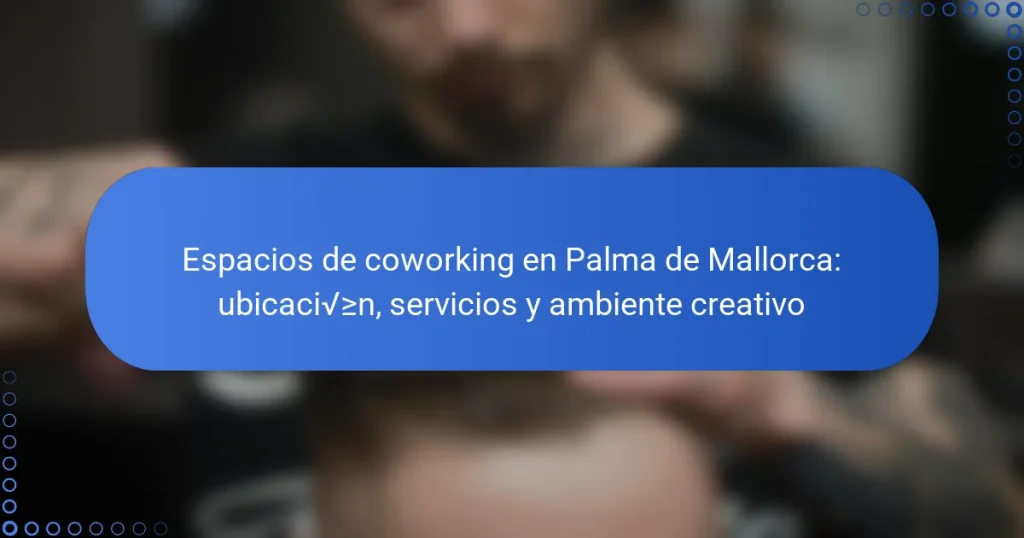 Espacios de coworking en Palma de Mallorca: ubicación, servicios y ambiente creativo
