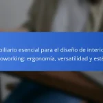 Mobiliario esencial para el diseño de interiores de coworking: ergonomía, versatilidad y estética